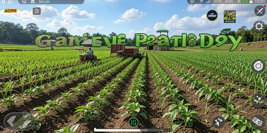 Tampilan gameplay ADI99 yang menampilkan aktivitas pertanian yang seru.