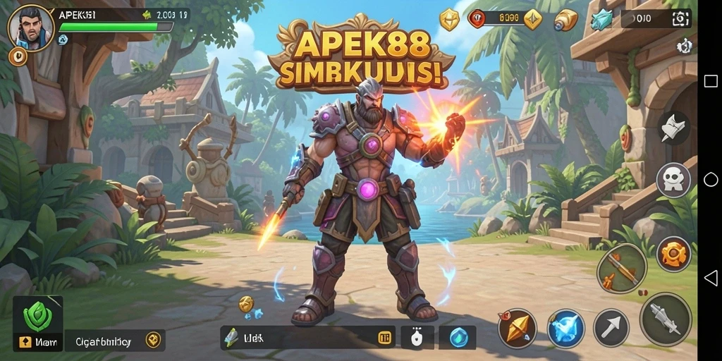 Tampilan gameplay menarik dari APEK88 yang menggambarkan dunia simulasi.