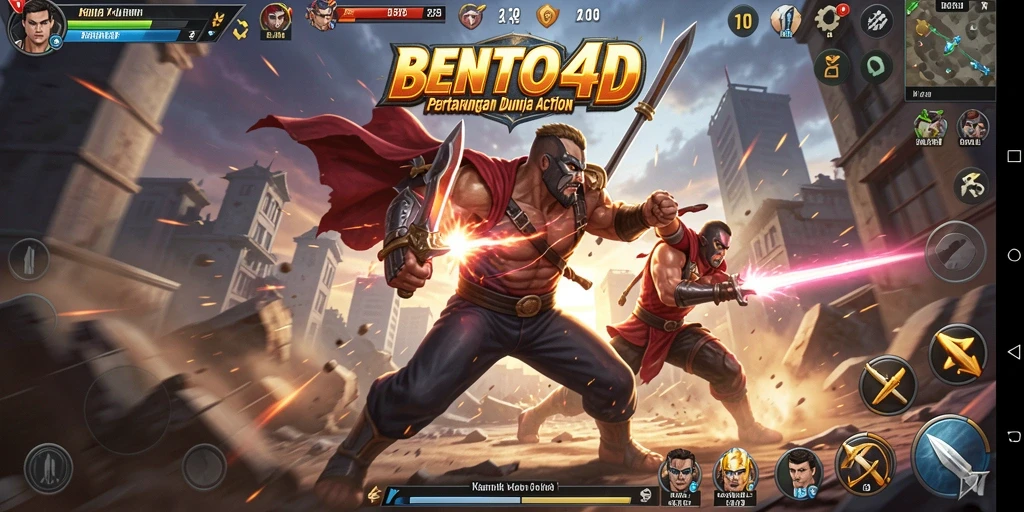 Tangkapan layar dari gameplay seru BENTO4D yang penuh aksi.