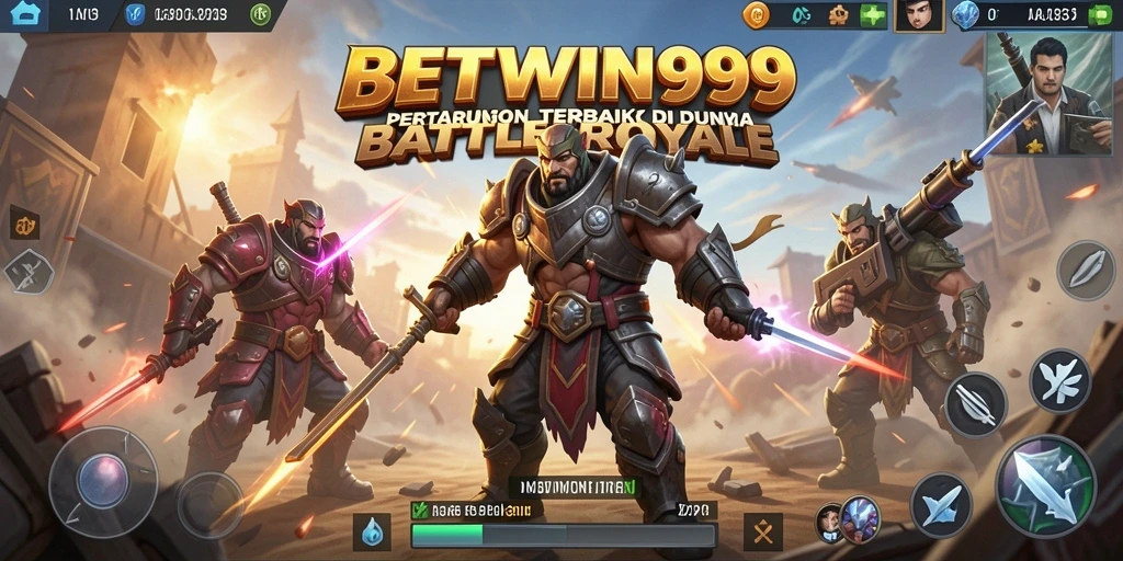 Tampilan gameplay mendebarkan di BETWIN999 saat bertarung di arena Battle Royale.