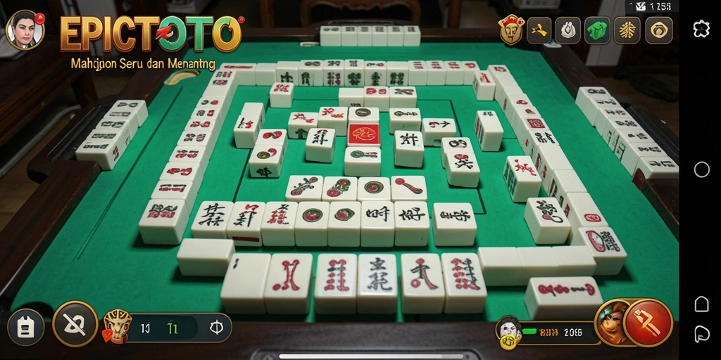 Tampilan gameplay EPICTOTO yang menawan pada Mahjong.
