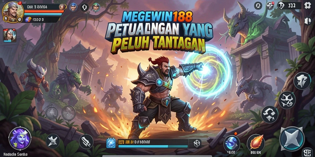 Tampilan gameplay seru dalam MEGEWIN188 yang penuh petualangan.