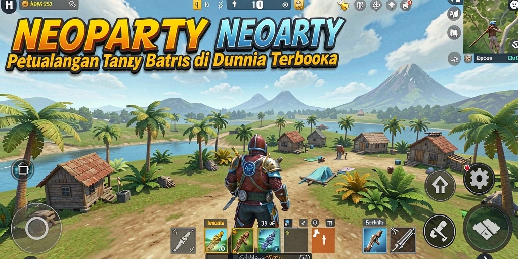 Gameplay seru dalam dunia terbuka NEOPARTY yang penuh petualangan.