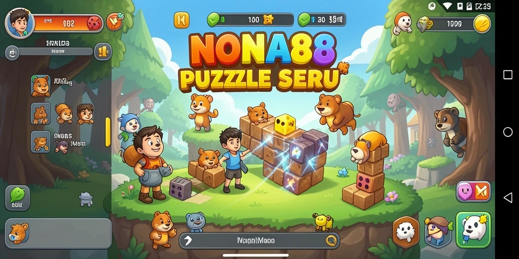 Tampilan gameplay puzzle yang menantang dan menarik.
