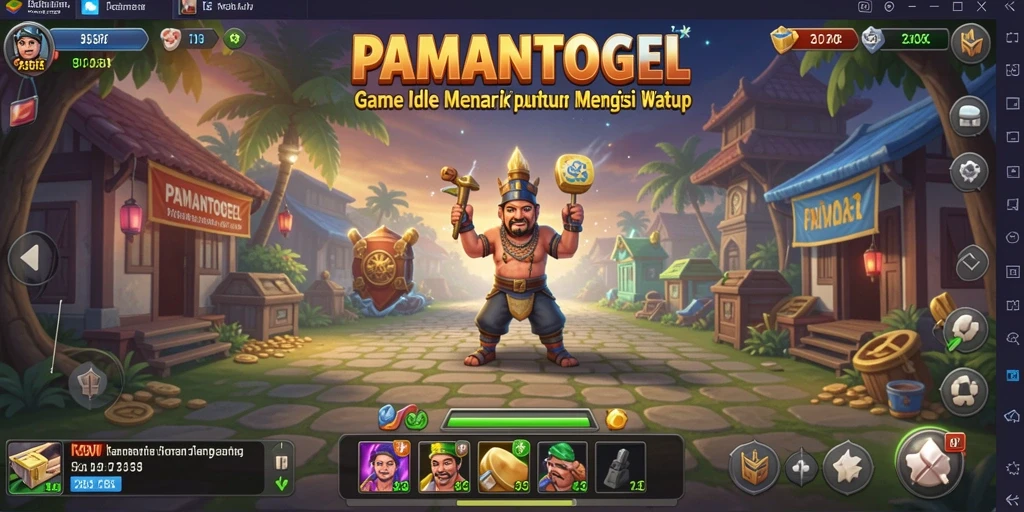 Screenshot utama menunjukkan gameplay seru PAMANTOGEL dengan tampilan menarik.