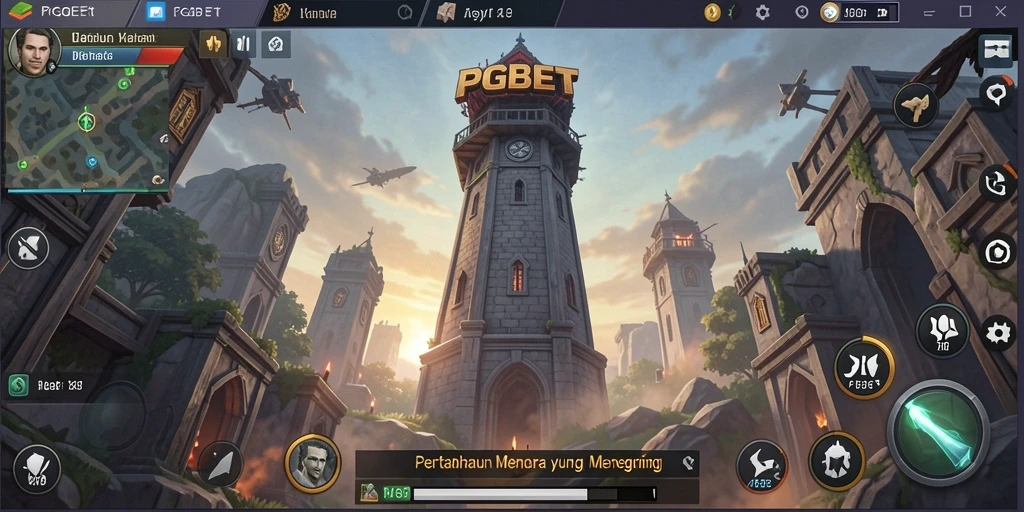 Tampilan gameplay menegangkan dari PGBET dalam Tower Defense.