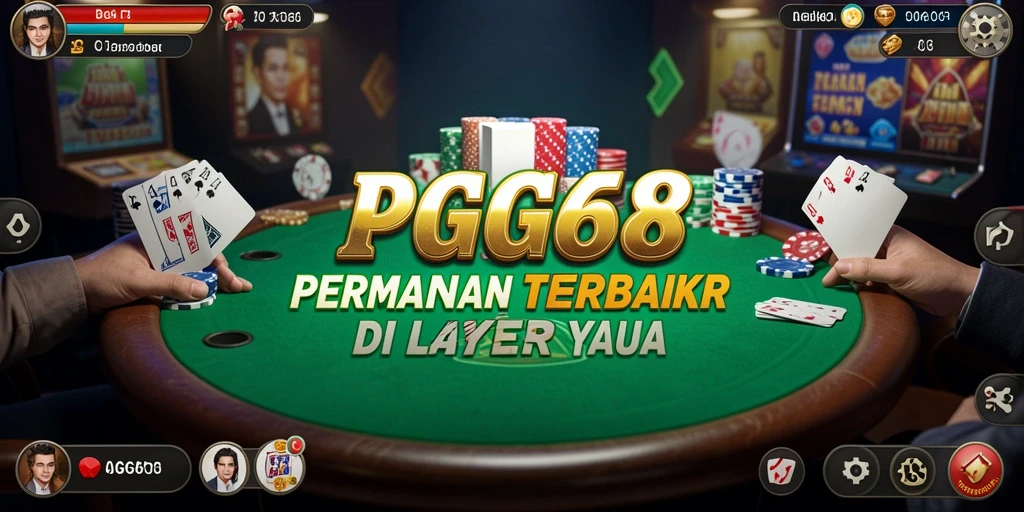 Tampilan permainan poker yang seru dan mendebarkan di PGG68.
