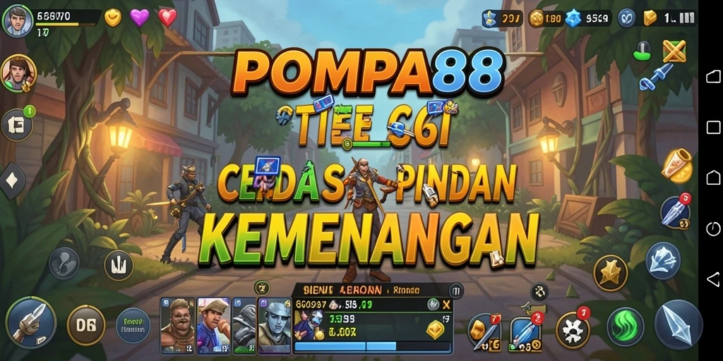Screenshot POMPA88 menampilkan aksi seru dalam pertempuran strategi.