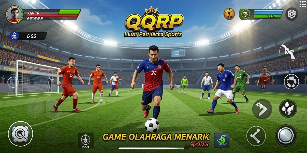 Screenshot QQRP menampilkan gameplay seru olahraga yang mendebarkan.