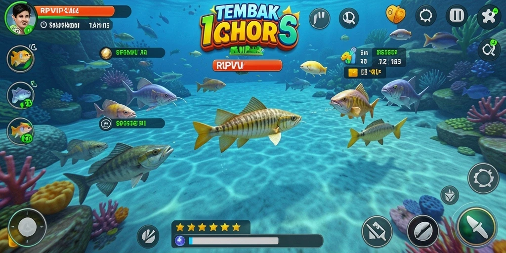 Tampak menarik dari gameplay Tembak Ikan RPVIP6 dengan grafik cerah.