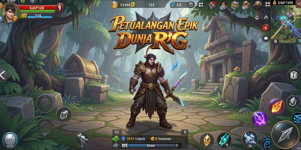 Tangkapan layar SIAP108 menampilkan aksi pertempuran epik di dunia RPG.