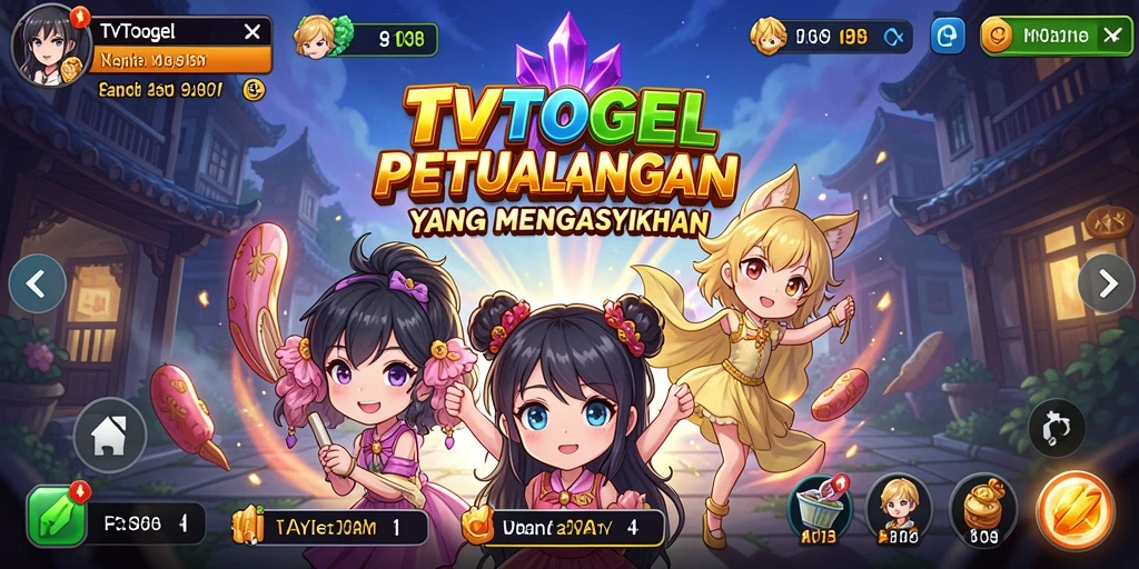Tampilan fantastis dari gameplay TVTOGEL yang penuh warna dan dinamis.
